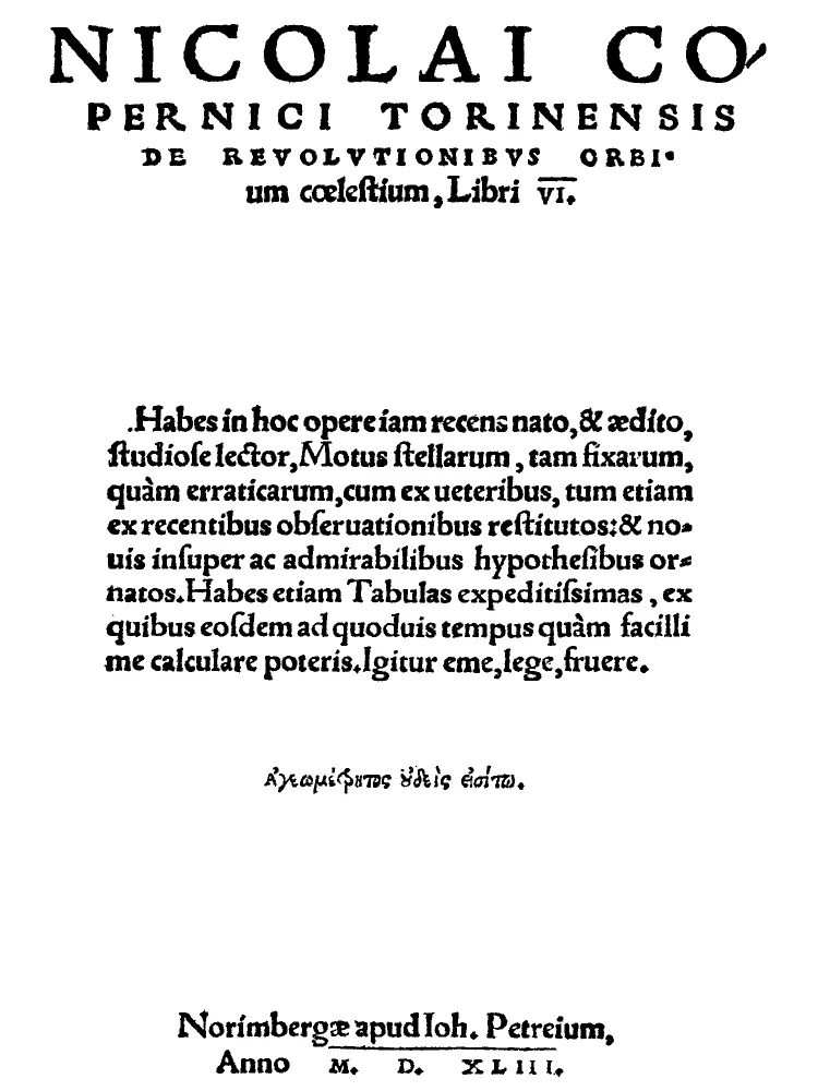 De revolutionibus is published historical image 1
