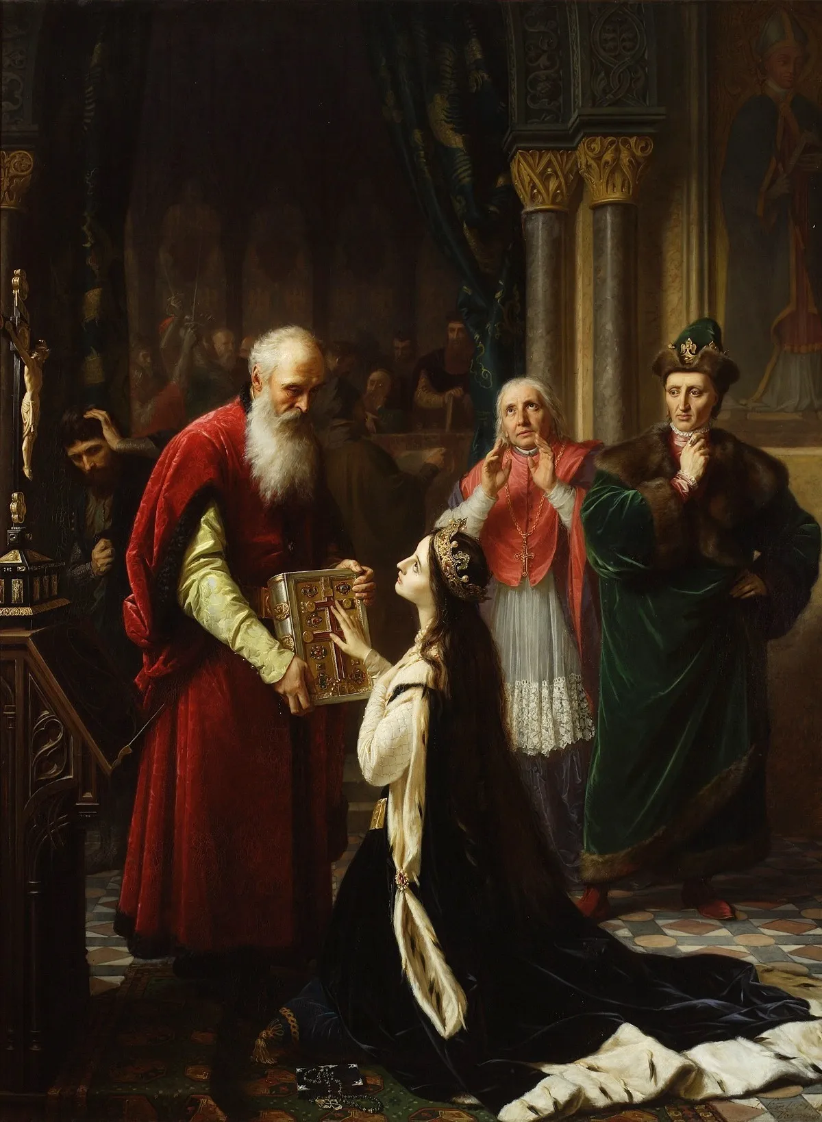 Jadwiga crowned King of Poland historical image 1
